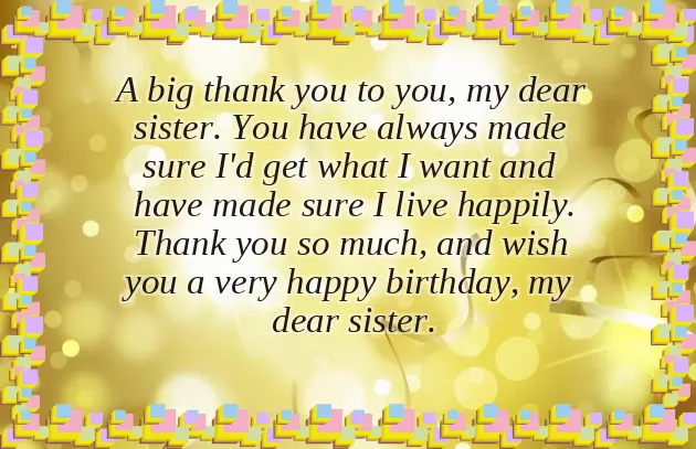 Birthday Wishes Msg For Sister
