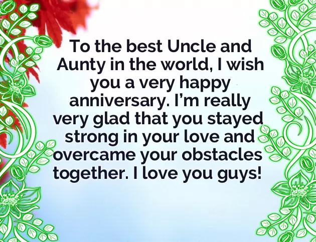 Happy Marriage Anniversary Wishes For Uncle And Aunt