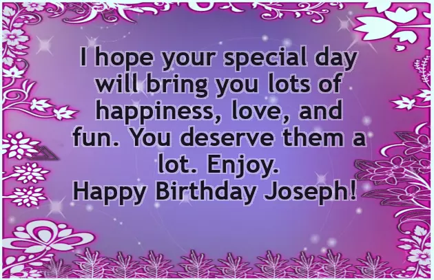 Happy Birthday To Joseph