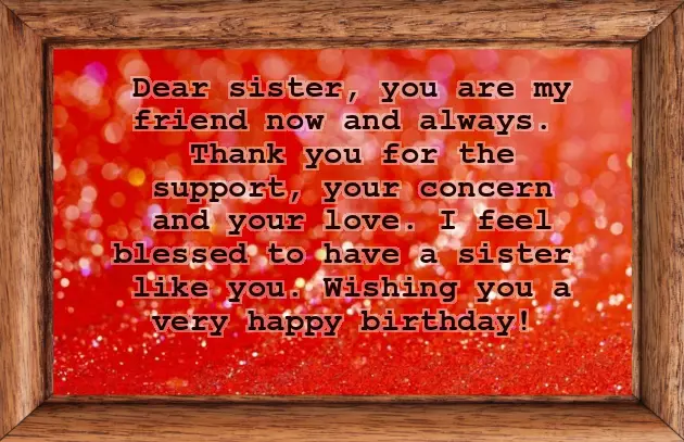 Birthday Wishes For Sister By Heart Not By Blood