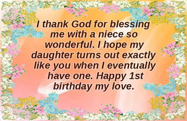 First Niece Birthday Wishes