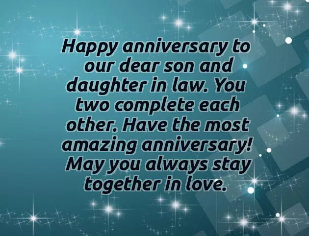 Son Wedding Anniversary Wishes
