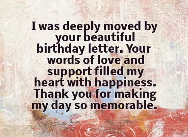 Touching Birthday Letter Friend