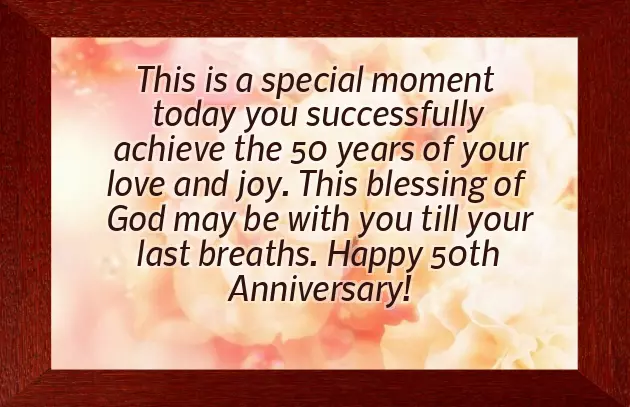 50Th Anniversary Wishes For Aunt And Uncle