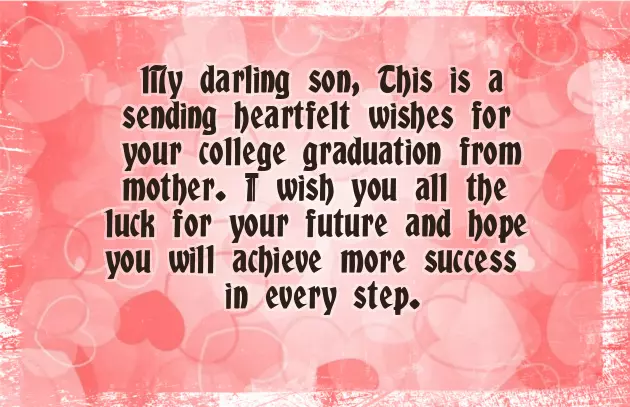 Graduation Message To Son From Mom