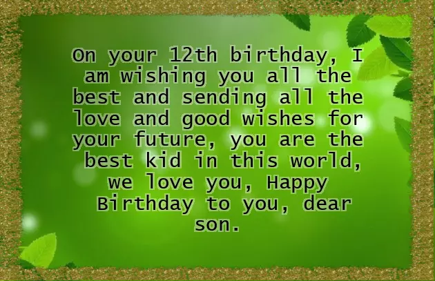 Happy 12Th Birthday Son Happy 12Th Birthday Son