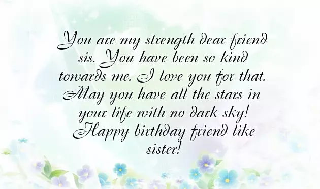 Birthday Wishes For Friend Come Sister