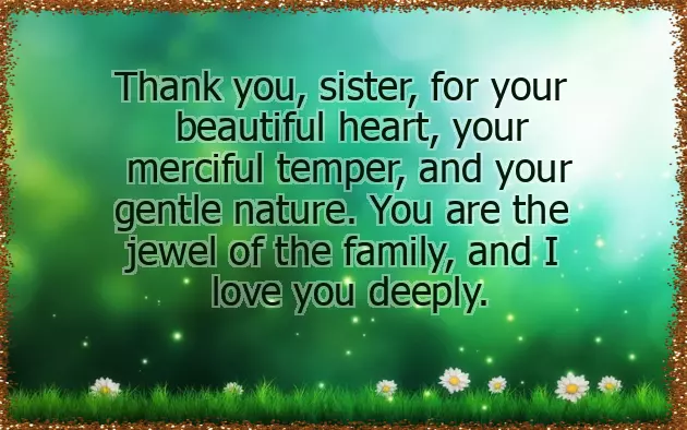 Thank You Messages For Sister
