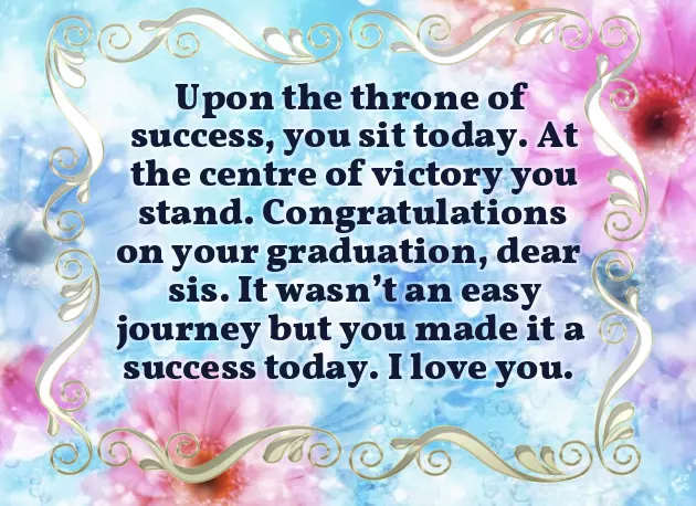 Convocation Wishes For Sister