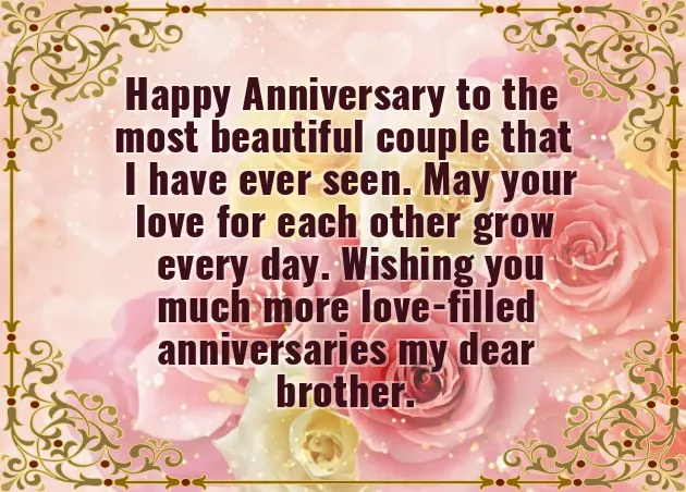 Happy Marriage Anniversary Wishes For Brother And Bhabhi