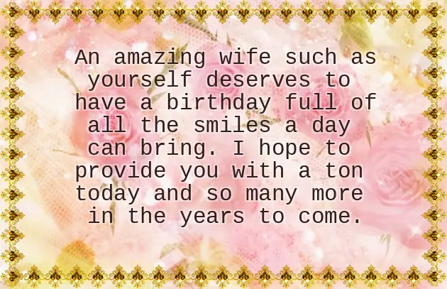 Happy Birthday To My Beautiful Wife