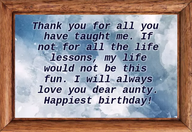 Birthday Wishes Messages For Aunty