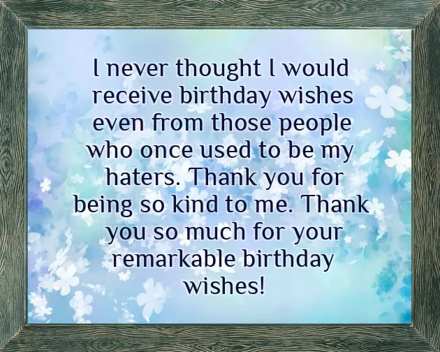 Thanks For Birthday Celebration