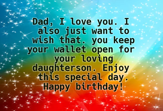 Bday Message For Father