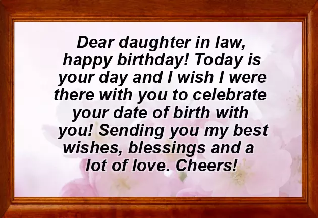 Happy Birthday To The Best Daughter In Law