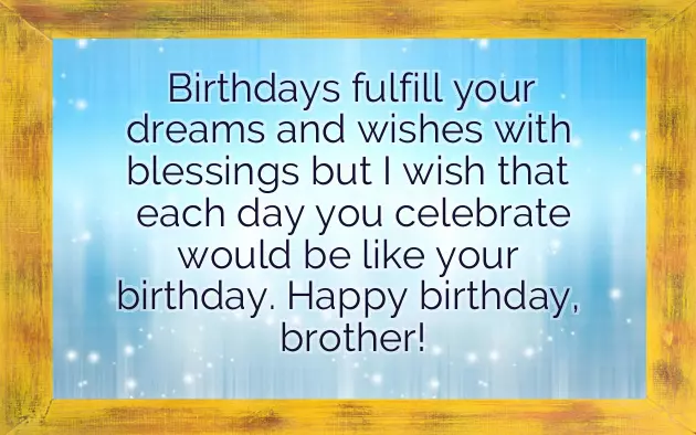 Birthday Wishes Caption For Brother