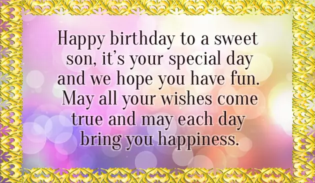 Congratulations To Parents On Son