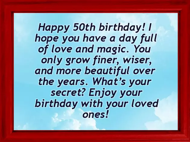 Congratulations On 50Th Birthday