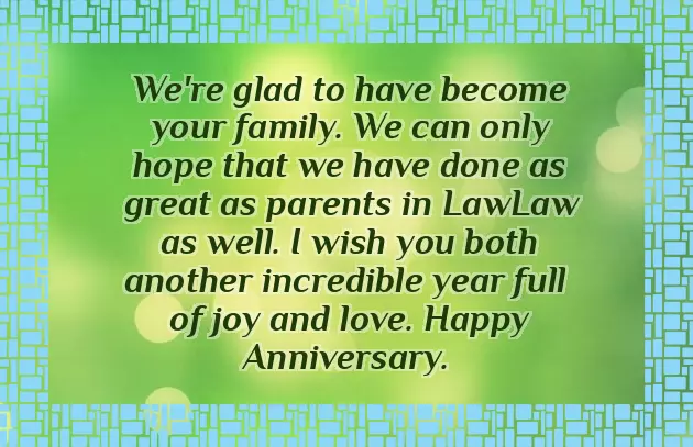 Wedding Anniversary Wishes For Parents In Law
