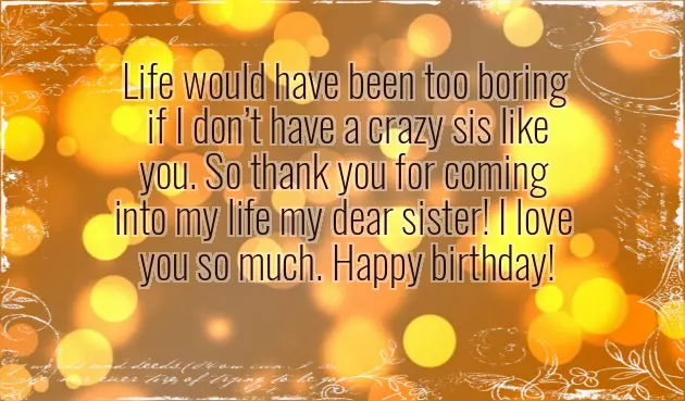 Crazy Sister Birthday Quotes Crazy Sister Birthday Quotes