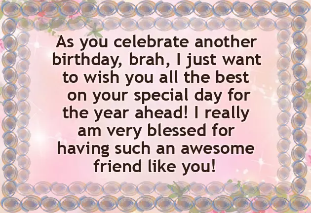 Best Wishes For Brother From Another Mother