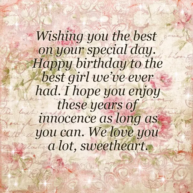 Small Baby Girl Birthday Wishes