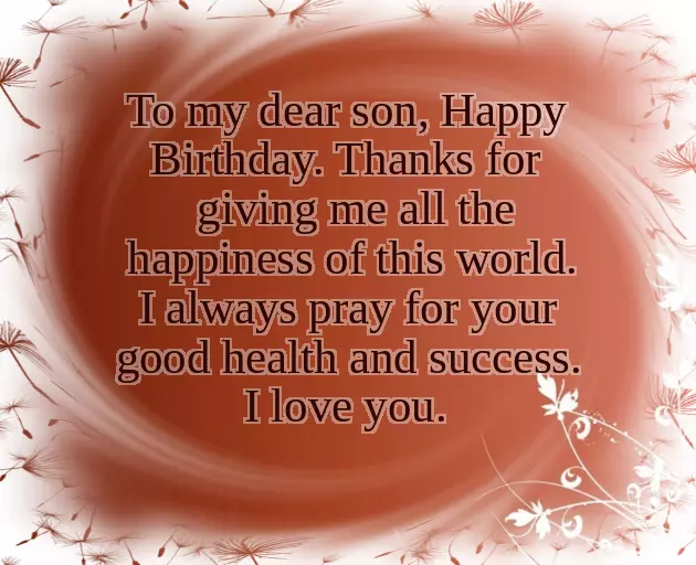 Happy Birthday Thought For Son Happy Birthday Thought For Son