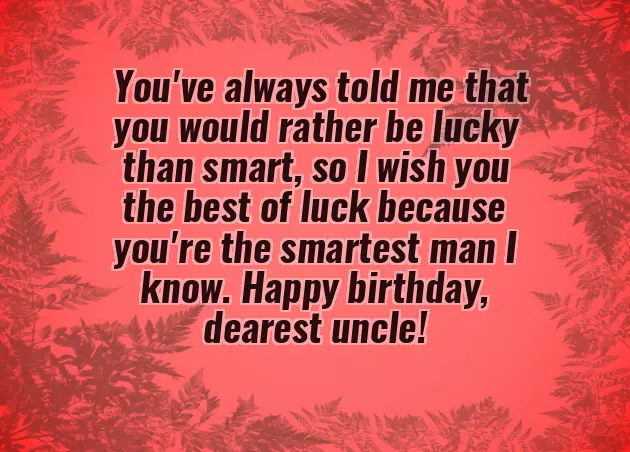 Birthday Poems For Uncle From Niece