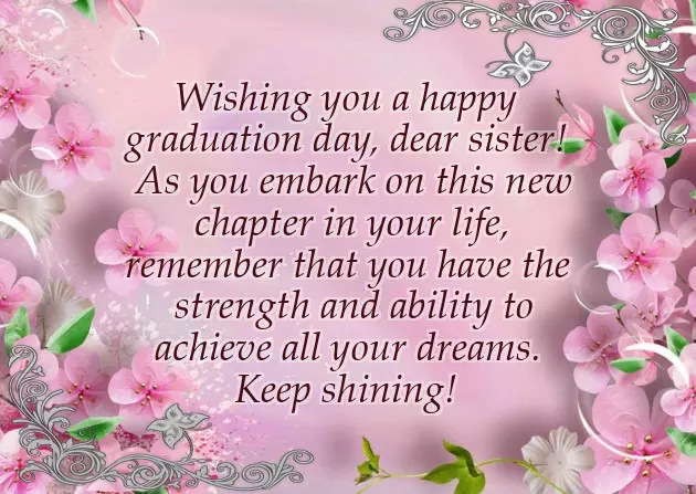 Congratulations To Sister