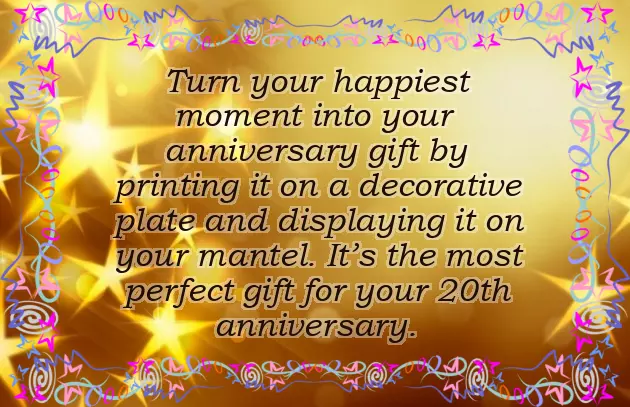 20 Year Wedding Anniversary Gift 20 Year Wedding Anniversary Gift