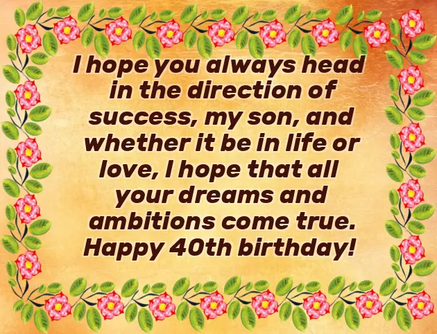 Happy Birthday Wishes 40Th Happy Birthday Wishes 40Th