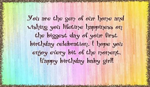 1St Year Birthday Wishes For Girl Baby 1St Year Birthday Wishes For Girl Baby