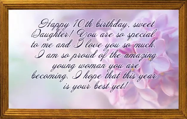 Happy 10Th Birthday Daughter Happy 10Th Birthday Daughter