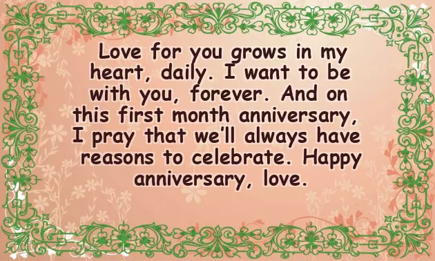 Happy One Month Anniversary Wishes Happy One Month Anniversary Wishes