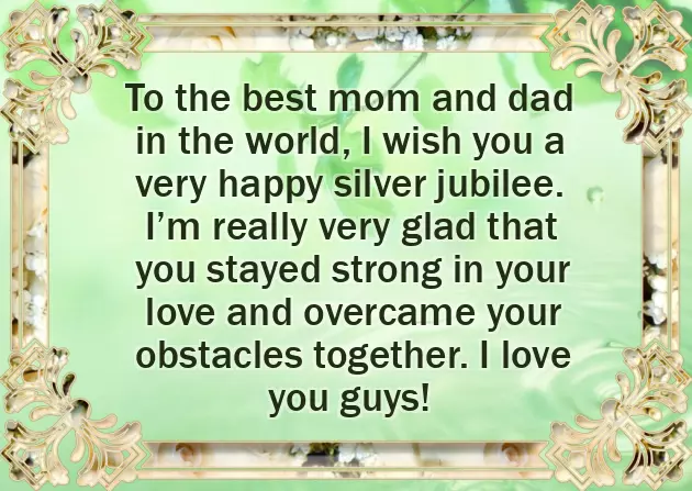 Happy 25Th Wedding Anniversary Wishes To Mom And Dad Happy 25Th Wedding Anniversary Wishes To Mom And Dad