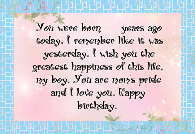 Special Words For Son On His Birthday Special Words For Son On His Birthday