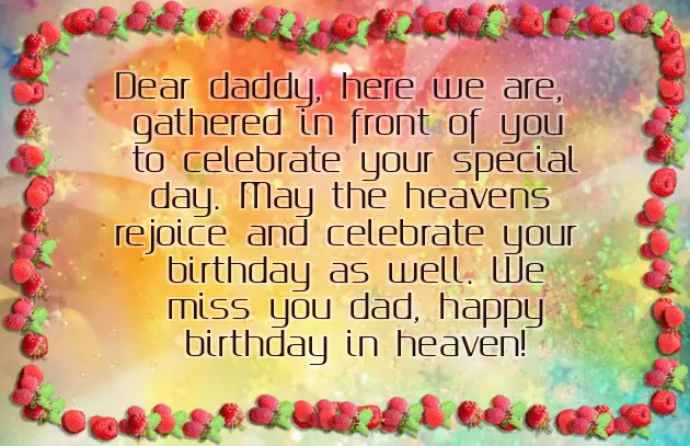 Birthday Greeting For Father In Heaven Birthday Greeting For Father In Heaven