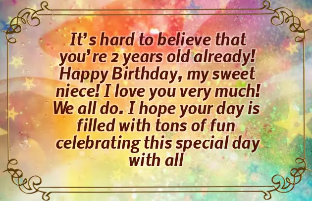 Happy 2Nd Birthday To My Niece Quotes Happy 2Nd Birthday To My Niece Quotes