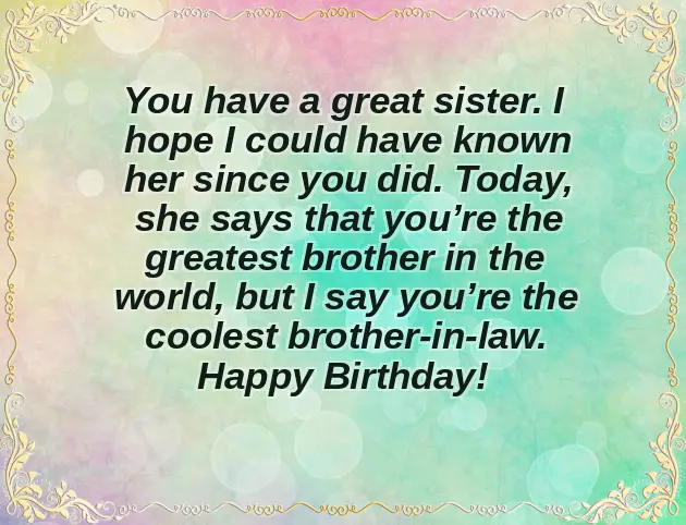 Birthday Message For Brother In Law Birthday Message For Brother In Law