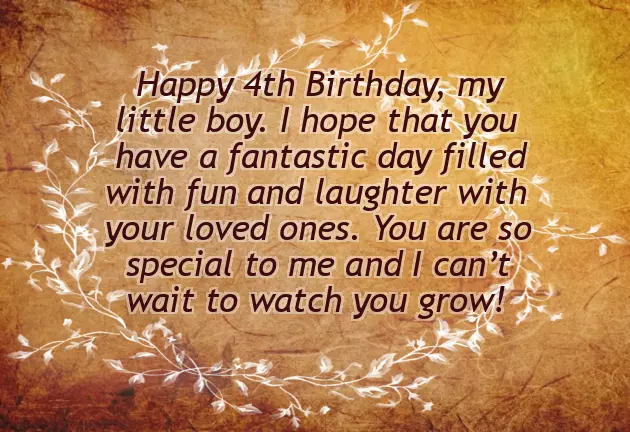 Birthday Wish For A 4 Year Old Boy Birthday Wish For A 4 Year Old Boy