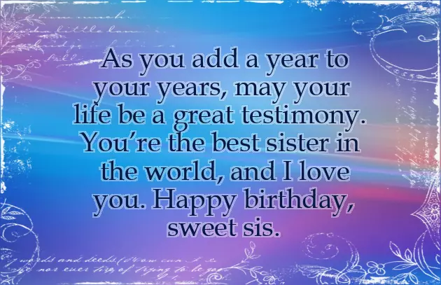 Happy Birthday To My Only Sister Happy Birthday To My Only Sister