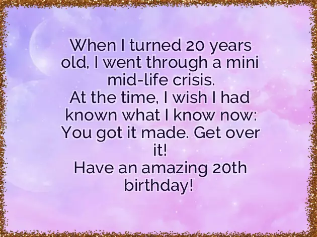 Funny 20Th Birthday Wishes Funny 20Th Birthday Wishes