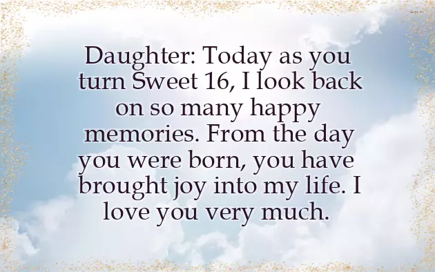 16Th Birthday Wishes For Daughter 16Th Birthday Wishes For Daughter