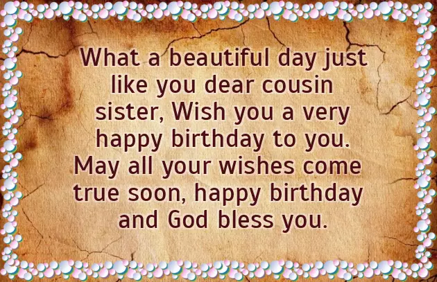 Happy Birthday Wishes To My Lovely Cousin Sister Happy Birthday Wishes To My Lovely Cousin Sister