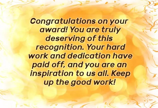 Congratulations Message On Award Congratulations Message On Award