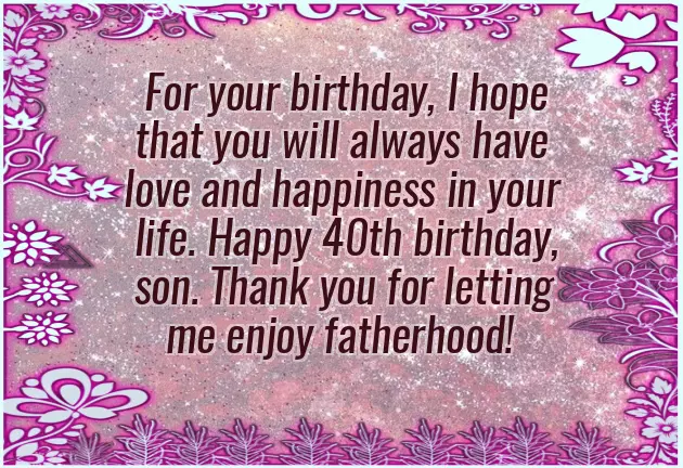 Happy Birthday Wishes 40Th Happy Birthday Wishes 40Th