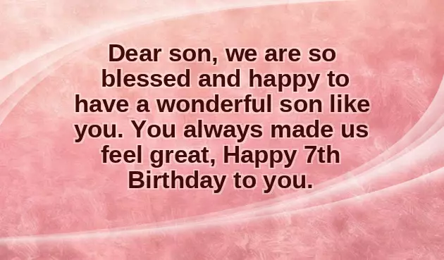 Happy Birthday Son 7 Years Old Happy Birthday Son 7 Years Old