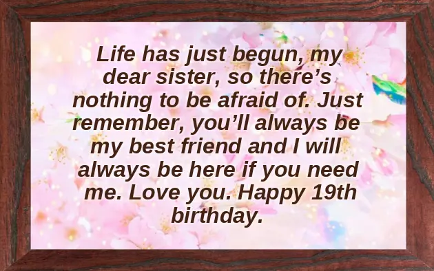 Happy 19Th Birthday Sister Happy 19Th Birthday Sister