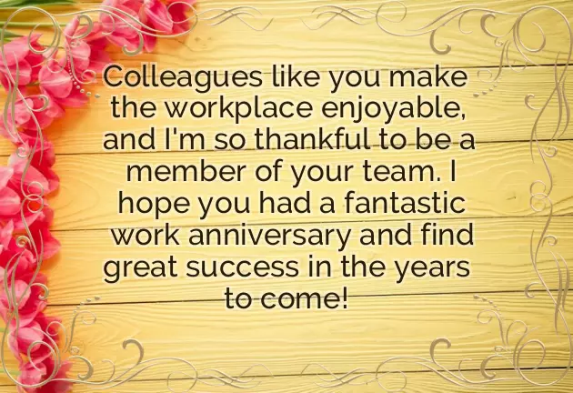Congratulations To Colleague On Work Anniversary Congratulations To Colleague On Work Anniversary