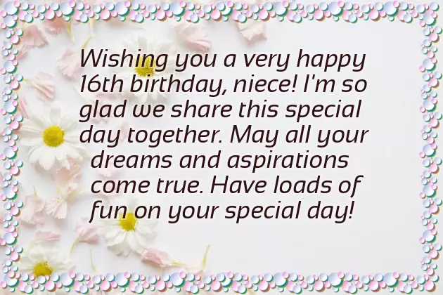 Birthday Wishes For Niece 18Th Birthday